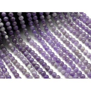 Бусины из аметиста шарик 7мм, 38см, 54 бусины
