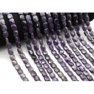 Бусины из аметиста прямоугольник гр.8*10мм, 40см, 39 бусин