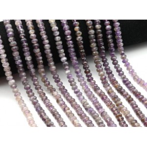 Бусины из аметиста рондель гр.6*5мм, 39см, 95 бусин