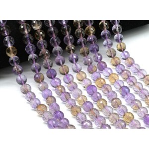 Бусины из аметрина шарик гр.10мм, 40см, 43 бусины, 51г