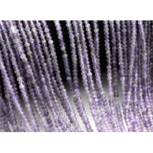 Бусины из аметиста рондель гр.3*2мм, 39см, 187 бусин
