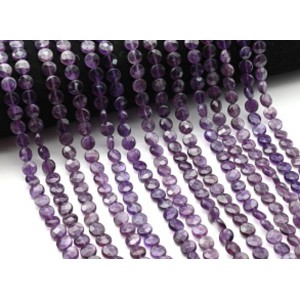 Бусины из аметиста круг гр.8мм, 39см, 50 бусин Бусины из аметиста круг гр.8мм, 39см, 50 бусин