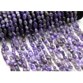 Бусины из аметиста галтовка 8*10мм, 38см, 40 бусин