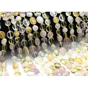Бусины из самоцветов галтовка 9*11мм, 37см, 37бусин