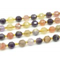 Бусины из самоцветов граненые 9*10мм, 19,5см, сет 16 бусин