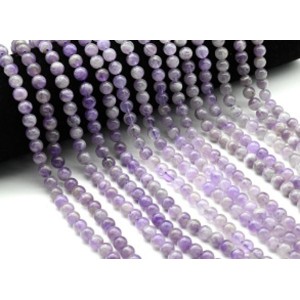 Бусины из аметиста шарик 7мм, 38см, 55 бусин