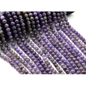 Бусины из аметиста шарик 8-9мм, 38см, 47 бусин