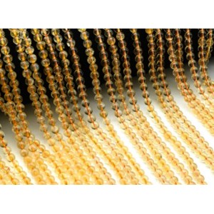 Бусины из цитрина шарик 4,5мм, 38см, 86 бусин