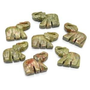 Бусины из унакита Слоник 35*25мм, 1шт