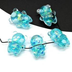 Бусина Мишка 27*34мм цвет бирюзовый, 1шт (иск.) Бусина Мишка 27*34мм цвет бирюзовый, 1шт (иск.)