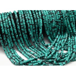 Бусины из бирюзы (имитация) диски 4мм, 38см, 170 бусин