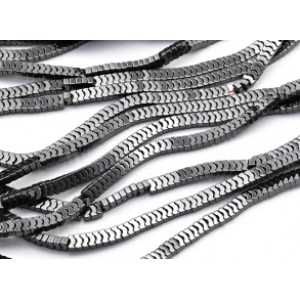 Бусины из гематита волна 4*2мм, 39,5см, 228 бусин