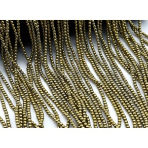 Бусины из гематита шарик 3мм цвет золотистый, 38,5см, 132 бусины
