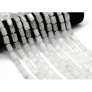Бусины из горного хрусталя цилиндр с гранями 9*14мм, 40см, 24 бусины