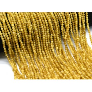 Бусины из кальцита тонированного шарик гр.3мм цвет желтый, 38см, 121 бусинв Бусины из кальцита тонированного шарик гр.3мм цвет желтый, 38см, 121 бусинв