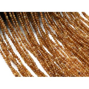 Бусины из кальцита тонированного шарик гр.2мм цвет шоколадный, 37см, 180 бусин