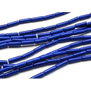 Бусины из кахолонга (имитация)  палочки 4*13мм, цвет синий, 38см, 29 бусин
