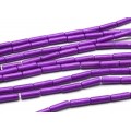Бусины из кахолонга (имитация)  палочки 4*13мм, цвет фиолетовый, 38см, 29 бусин