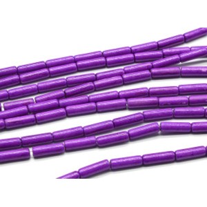 Бусины из кахолонга (имитация)  палочки 4*13мм, цвет фиолетовый, 38см, 29 бусин