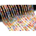 Бусины из сахарного кварца тонированного шарик 6мм цвет ассорти, 38см, 68 бусин (иск.)