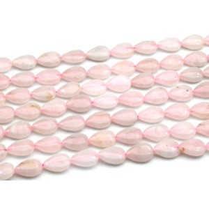 Бусины из розового кварца капля 13*18мм, 38см, 20 бусин