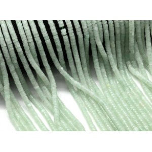 Бусины из кварца диски 4мм цвет зеленый, 37см, 150 бусин