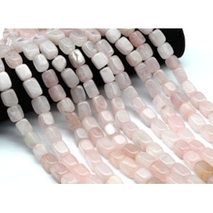 Бусины из розового кварца прямоугольник 10*13мм, 36см, 25 бусин Бусины из розового кварца прямоугольник 10*13мм, 36см, 25 бусин