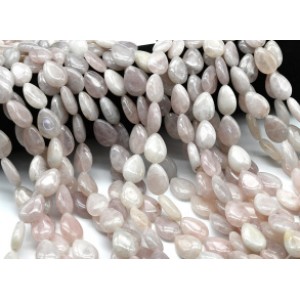Бусины из розового кварца капля 13*18мм, 35см, 20 бусин