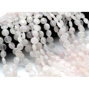 Бусины из розового кварца круг 12мм, 36,5см, 31 бусина