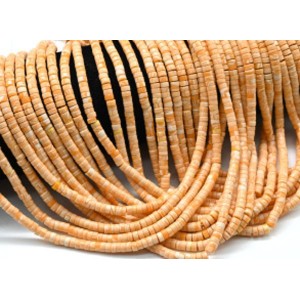 Бусины из коралла оранжевого (имитация) диски 4мм, 39см, 170 бусин