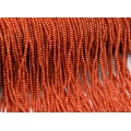 Бусины из коралла шарик 2мм цвет красный, 40см, 207 бусин
