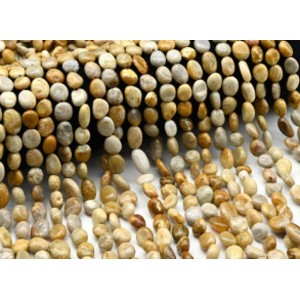 Бусины из коралла галтовка 8*10мм, 37см, 36 бусин