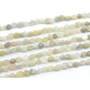 Бусины из беломорита галтовка 8*11мм, 37см, 39 бусин