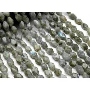 Бусины из лабрадорита галтовка с гранями 10*17мм, 38см, 22 бусины
