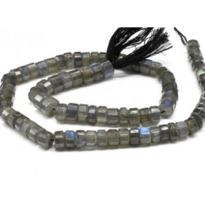 Бусины из лабрадорита диски на увеличение, 41см, 87 бусин, 47,3г