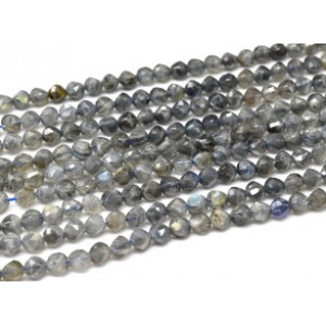 Бусины из лабрадорита кубик по диагонали гр.5мм, 38см, 74 бусины