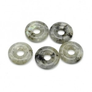 Бусина - бублик для швенз из лабрадорита 18*4мм, 1шт