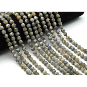 Бусины из лабрадорита многогранник 7*7,5мм, 40см, 53 бусины