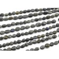 Бусины из лабрадорита галтовка 9*11мм, 37см, 34 бусины Бусины из лабрадорита галтовка 9*11мм, 37см, 34 бусины