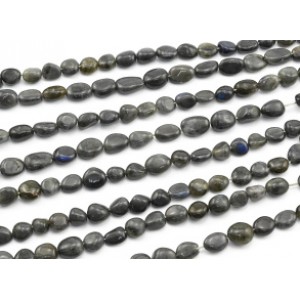 Бусины из лабрадорита галтовка 9*11мм, 37см, 34 бусины Бусины из лабрадорита галтовка 9*11мм, 37см, 34 бусины