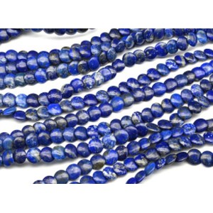 Бусины из лазурита пуговка 10мм, 40см, 52 бусины