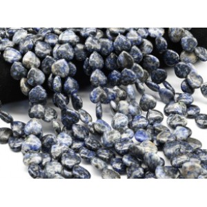 Бусины из лазурита сердце 16мм, 17см, 23 бусины