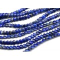 Бусины из лазурита пуговка 8мм, 40см, 60 бусин