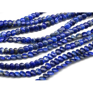 Бусины из лазурита пуговка 8мм, 40см, 60 бусин