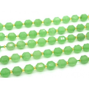 Бусины из нефрита искусственного граненые 9*10мм, 19см, 15 бусин