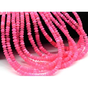 Бусины из натурального Опала облагороженного цвет розовый, 43см, 162 бусины