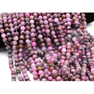 Бусины из родонита (имитация) шарик 8мм, 37см, 46 бусин