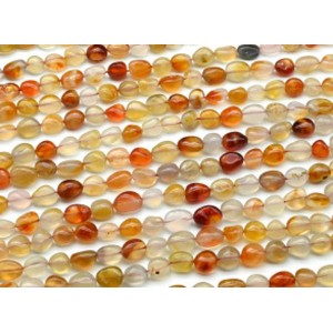 Бусины из сердолика галтовка 10*12мм, 37см, 31 бусина