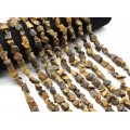 Бусины из тигрового глаза галтовка 9*11мм, 38см, 40 бусин
