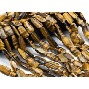 Бусины из тигрового глаза трапеция гр.16*30мм, 39см, 13 бусин
